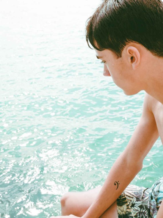 clave de fa musica tattoo no permanente